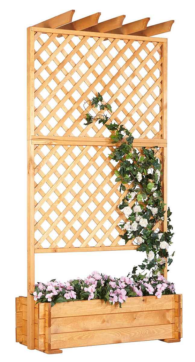 Promadino Spalier Pergola mit Pflanzkasten