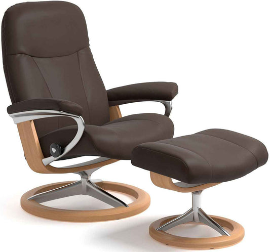 Stressless Relaxsessel Garda mit Hocker mit Signature Base Gr. M