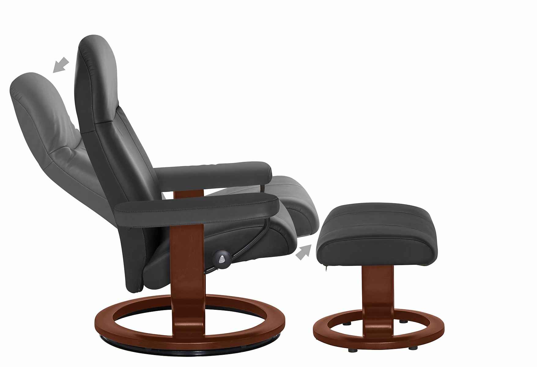 Stressless Relaxsessel Garda mit Hocker mit Classic Base Größe M – Jans Home