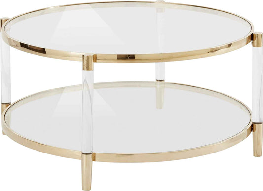 Leonique Couchtisch Ceadda mit Metallbeinen und einer Glastischplatte