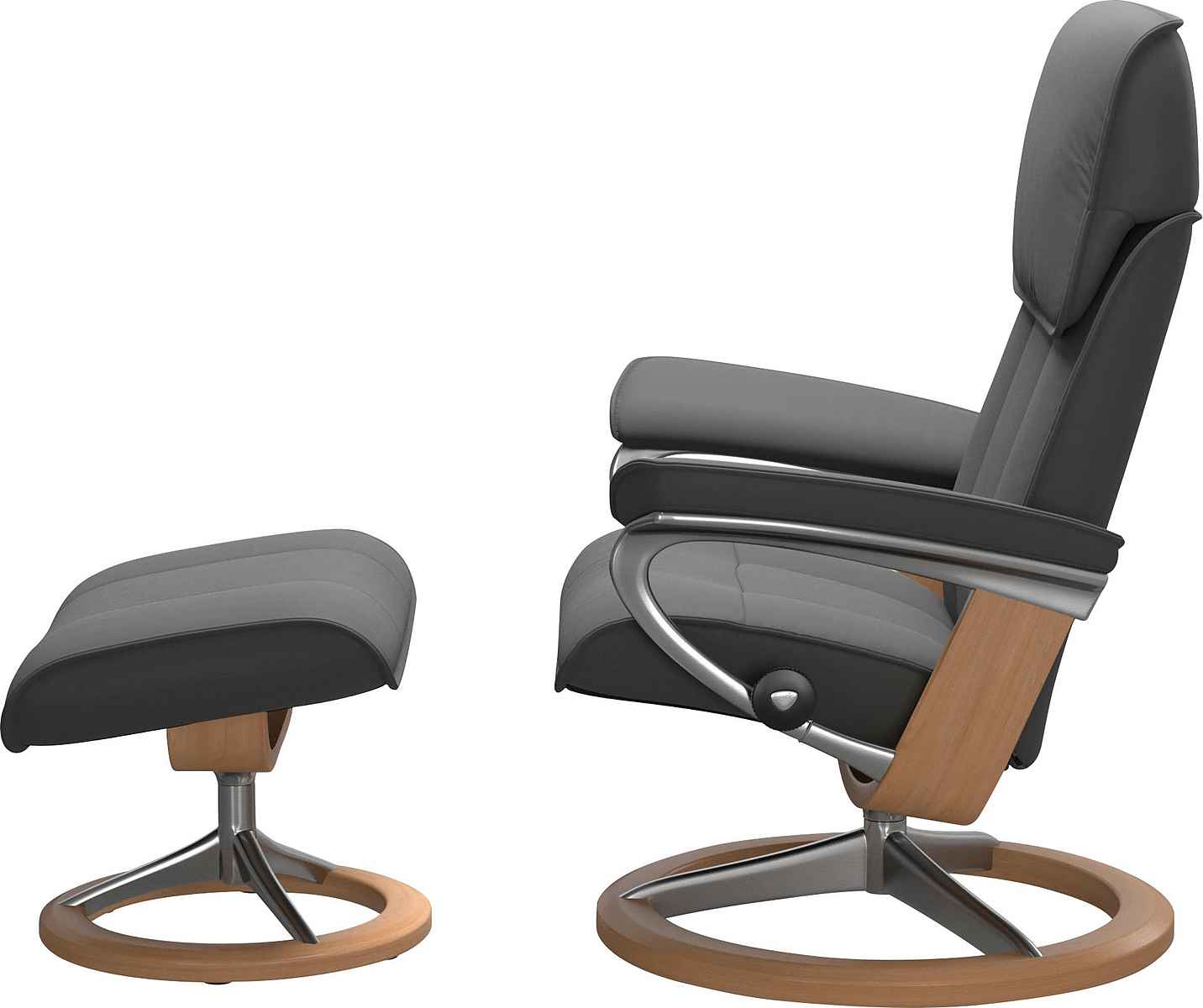 Stressless Relaxsessel Admiral mit Hocker mit Signature Base Größe L